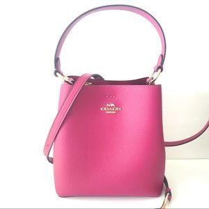 Coach Small Town Bucket Bag Berry Violet Leather Purse